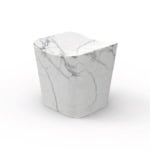 Entity Cono contemporary Italian bathroom stool with white Statuario  marble